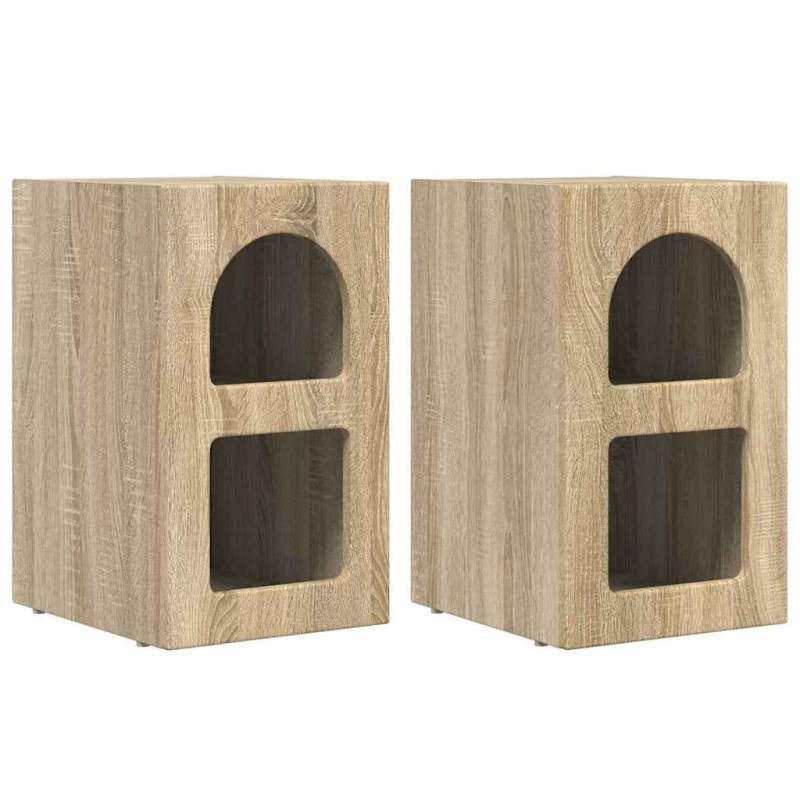 vidaXL Κομοδίνο ELST 2 τεμ. Δρύς Sonoma 29,5 x 33,5 x 50 εκ