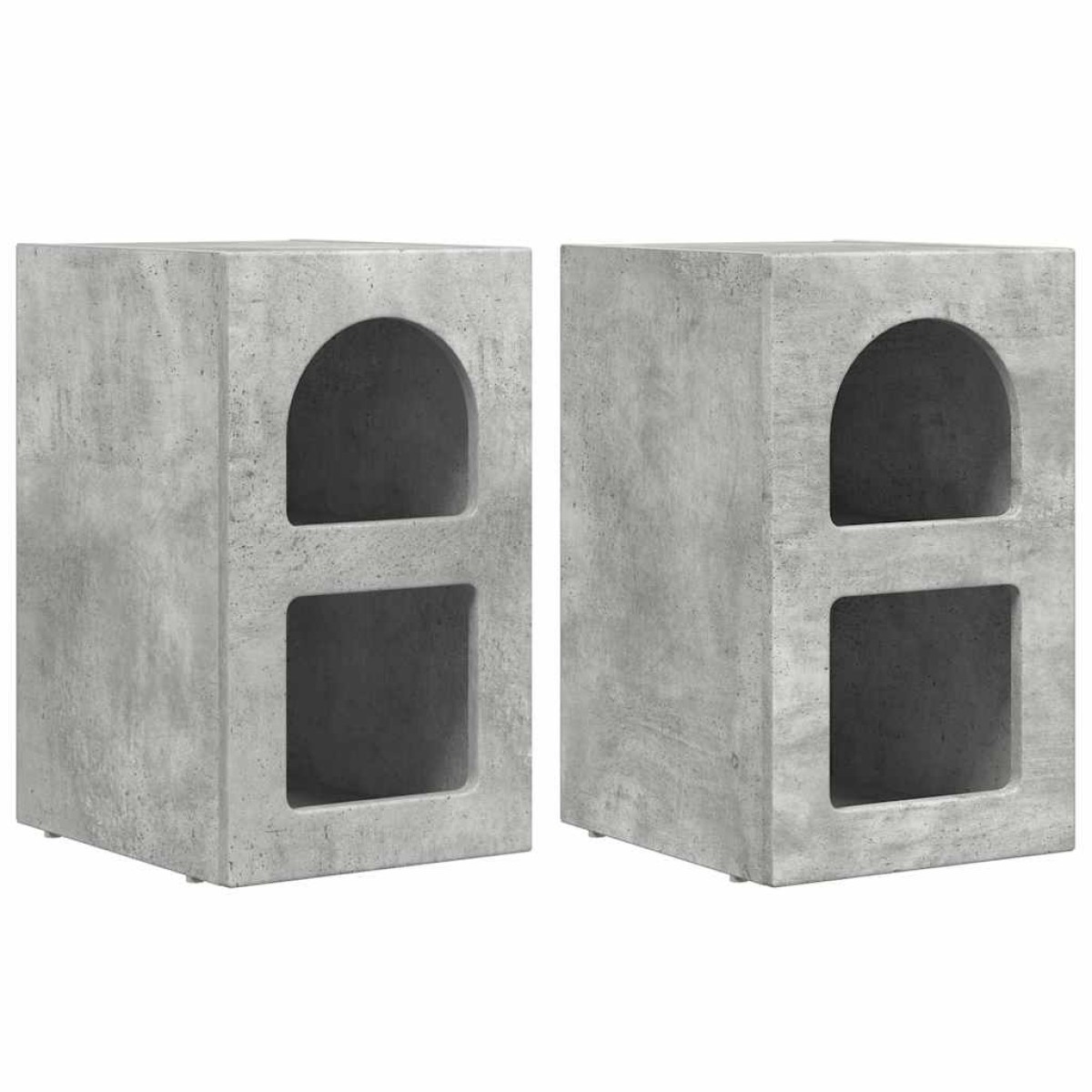 vidaXL Κομοδίνο ELST 2 τεμ. Σκυρόδεμα Γκρι 29,5 x 33,5 x 50 εκ