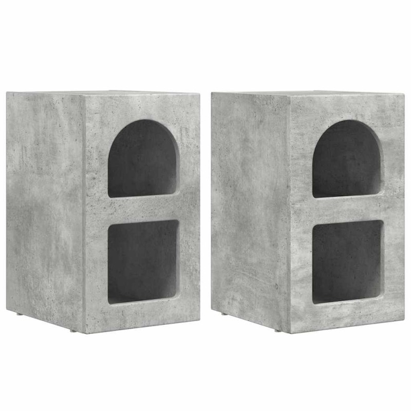 vidaXL Κομοδίνο ELST 2 τεμ. Σκυρόδεμα Γκρι 29,5 x 33,5 x 50 εκ