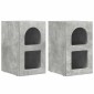 vidaXL Κομοδίνο ELST 2 τεμ. Σκυρόδεμα Γκρι 29,5 x 33,5 x 50 εκ