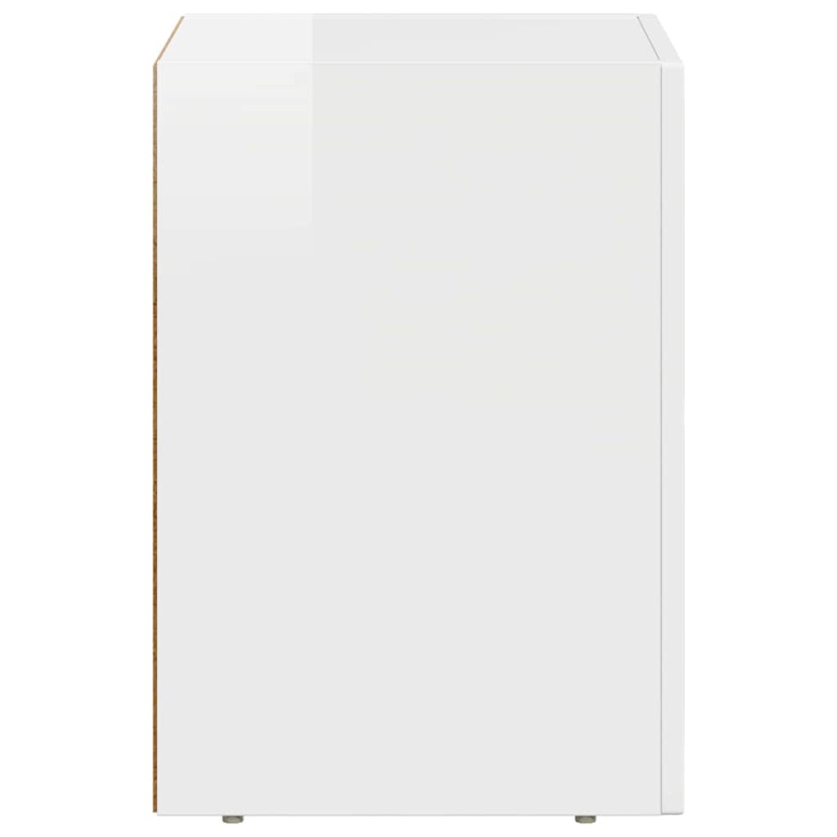 vidaXL Κομοδίνο ELST Υψηλής γυαλάδας λευκό 29,5 x 33,5 x 50 εκ