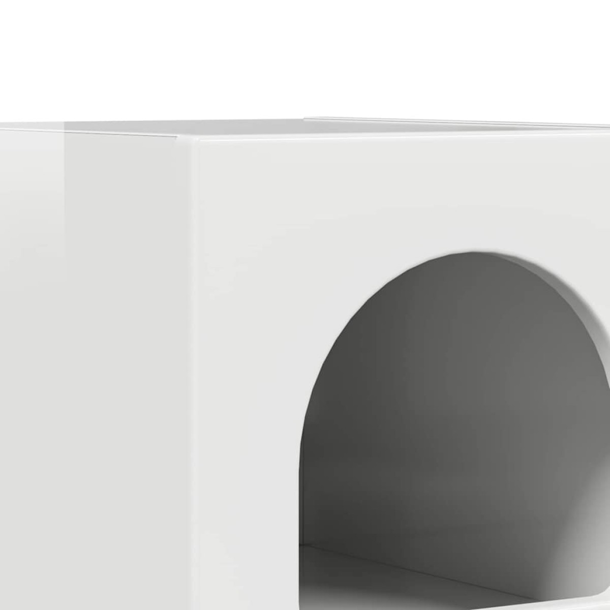 vidaXL Κομοδίνο ELST Υψηλής γυαλάδας λευκό 29,5 x 33,5 x 50 εκ