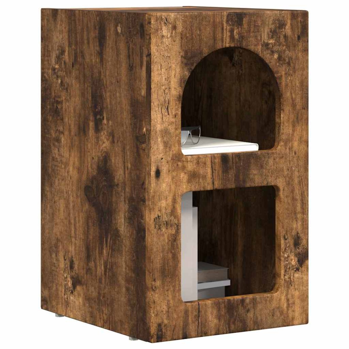 vidaXL Κομοδίνο ELST Καπνιστό Δρύς 29,5 x 33,5 x 50 εκ