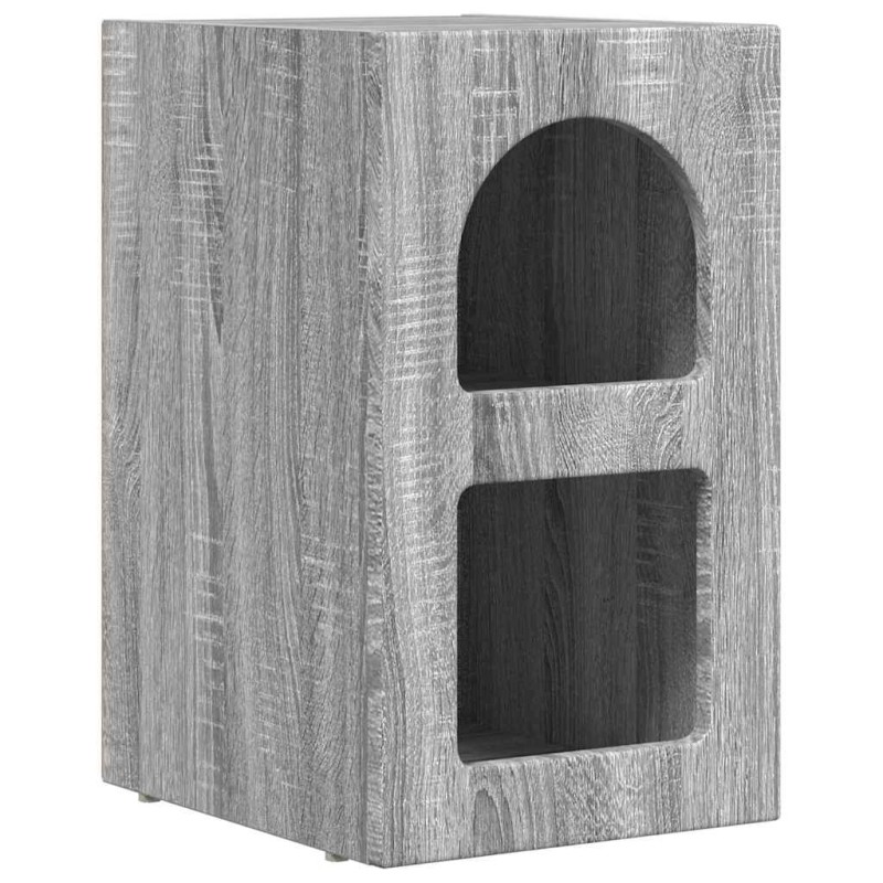 vidaXL Κομοδίνο ELST Γκρίζο Σονομα 29,5 x 33,5 x 50 εκ