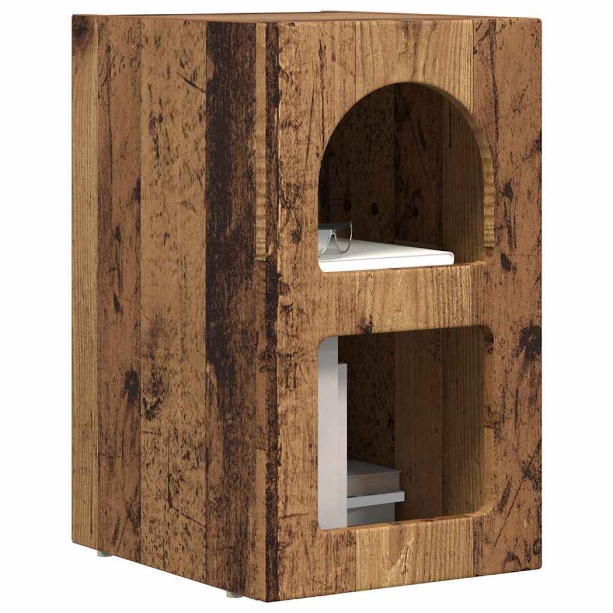 vidaXL Κομοδίνο ELST 2 τεμ. Παλιό ξύλο 29,5 x 33,5 x 50 εκ