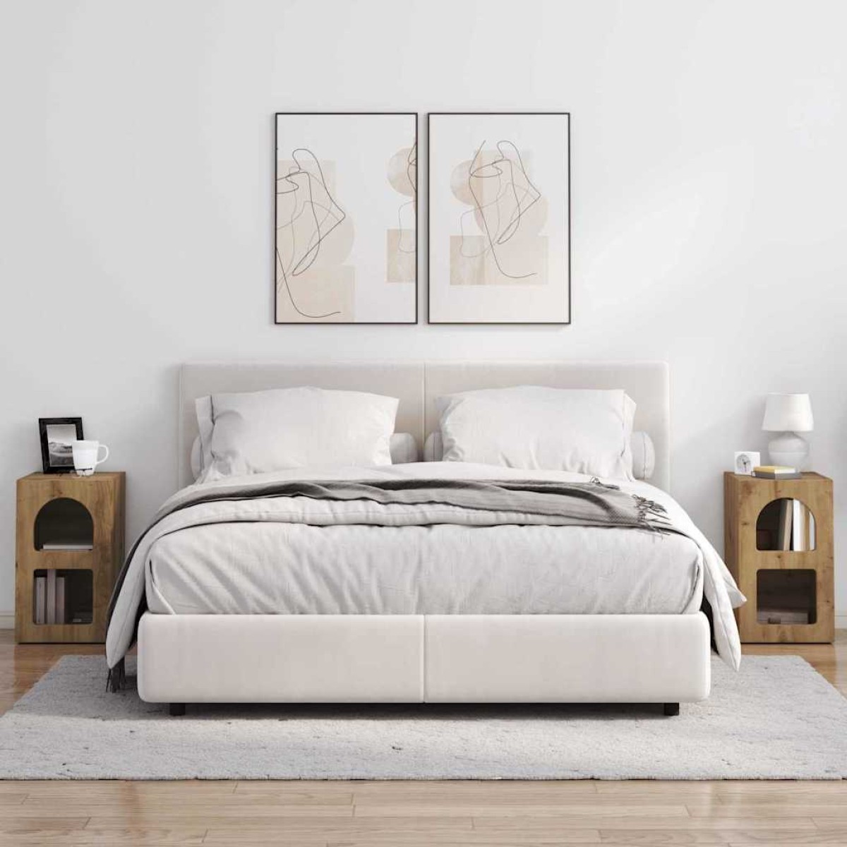 vidaXL Κομοδίνο ELST 2 τεμ. Artisan Oak 29,5 x 33,5 x 50 εκ
