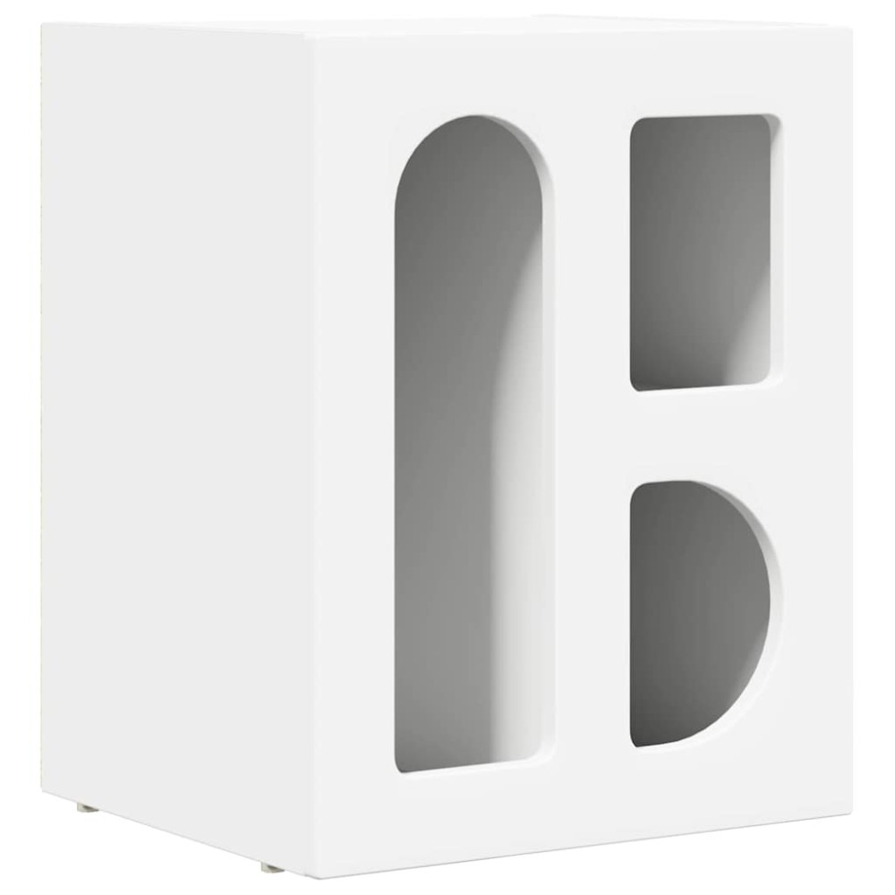 vidaXL Κομοδίνο ELST Λευκό 40 x 35 x 50 εκ. Επεξεργασμένο Ξύλο