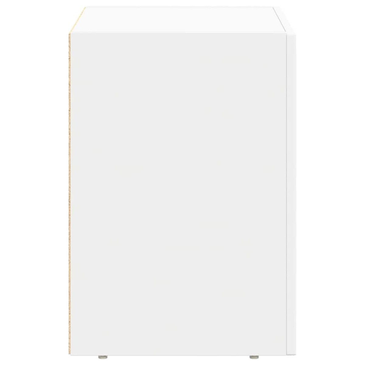 vidaXL Κομοδίνο ELST Λευκό 40 x 35 x 50 εκ. Επεξεργασμένο Ξύλο