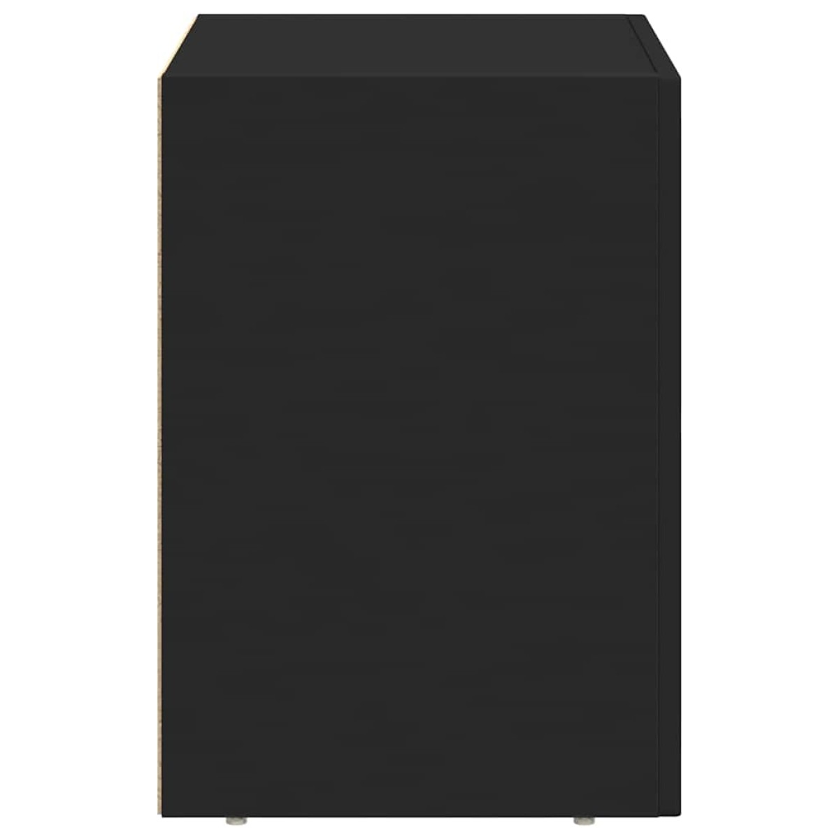 vidaXL Κομοδίνο ELST Μαύρο 40 x 35 x 50 εκ. Επεξεργασμένο Ξύλο
