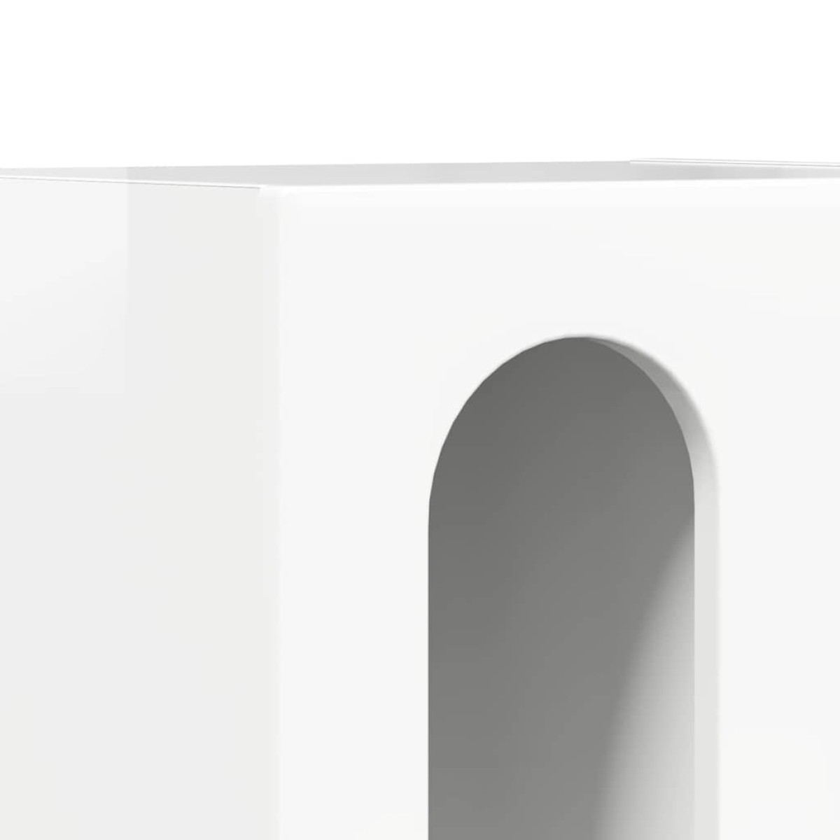 vidaXL Κομοδίνο ELST Υψηλής γυαλάδας λευκό 40 x 35 x 50 εκ.