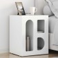 vidaXL Κομοδίνο ELST Υψηλής γυαλάδας λευκό 40 x 35 x 50 εκ.
