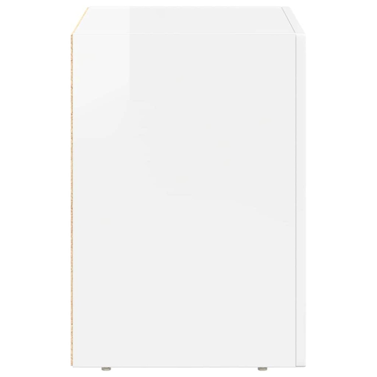 vidaXL Κομοδίνο ELST 2 τμχ. Υψηλής γυαλάδας λευκό 40 x 35 x 50 εκ.