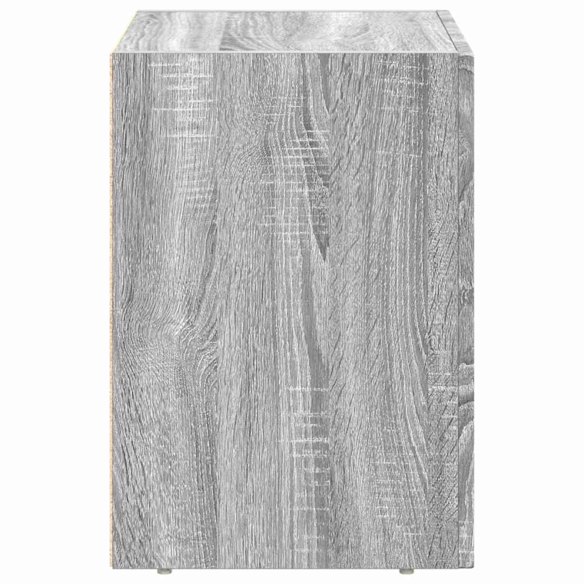 vidaXL Κομοδίνο ELST 2 τμχ. Γκρίζο Σονομα 40 x 35 x 50 εκ.