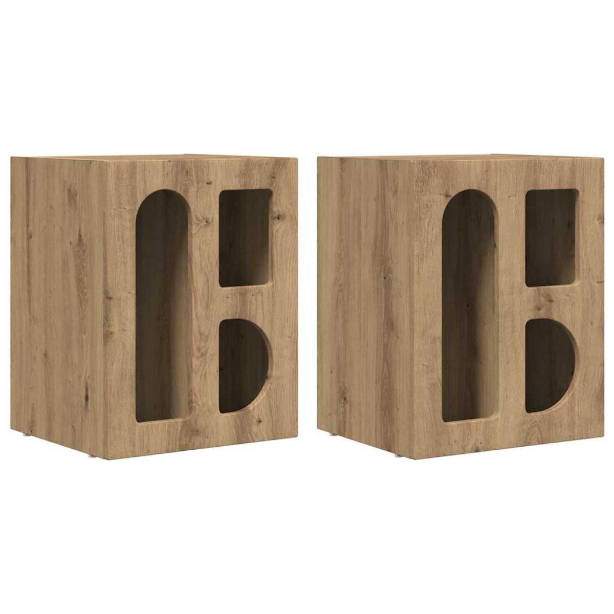 vidaXL Κομοδίνο ELST 2 τμχ. Artisan Oak 40 x 35 x 50 εκ.