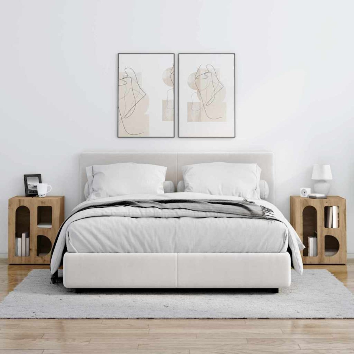 vidaXL Κομοδίνο ELST 2 τμχ. Artisan Oak 40 x 35 x 50 εκ.