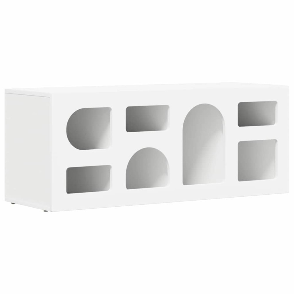 vidaXL Ντουλάπι TV ELST 100 x 35 x 40 εκ Λευκό Επεξεργασμένο Ξύλο