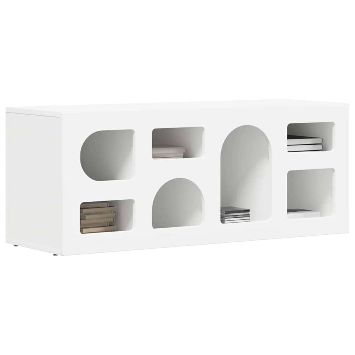 vidaXL Ντουλάπι TV ELST 100 x 35 x 40 εκ Λευκό Επεξεργασμένο Ξύλο