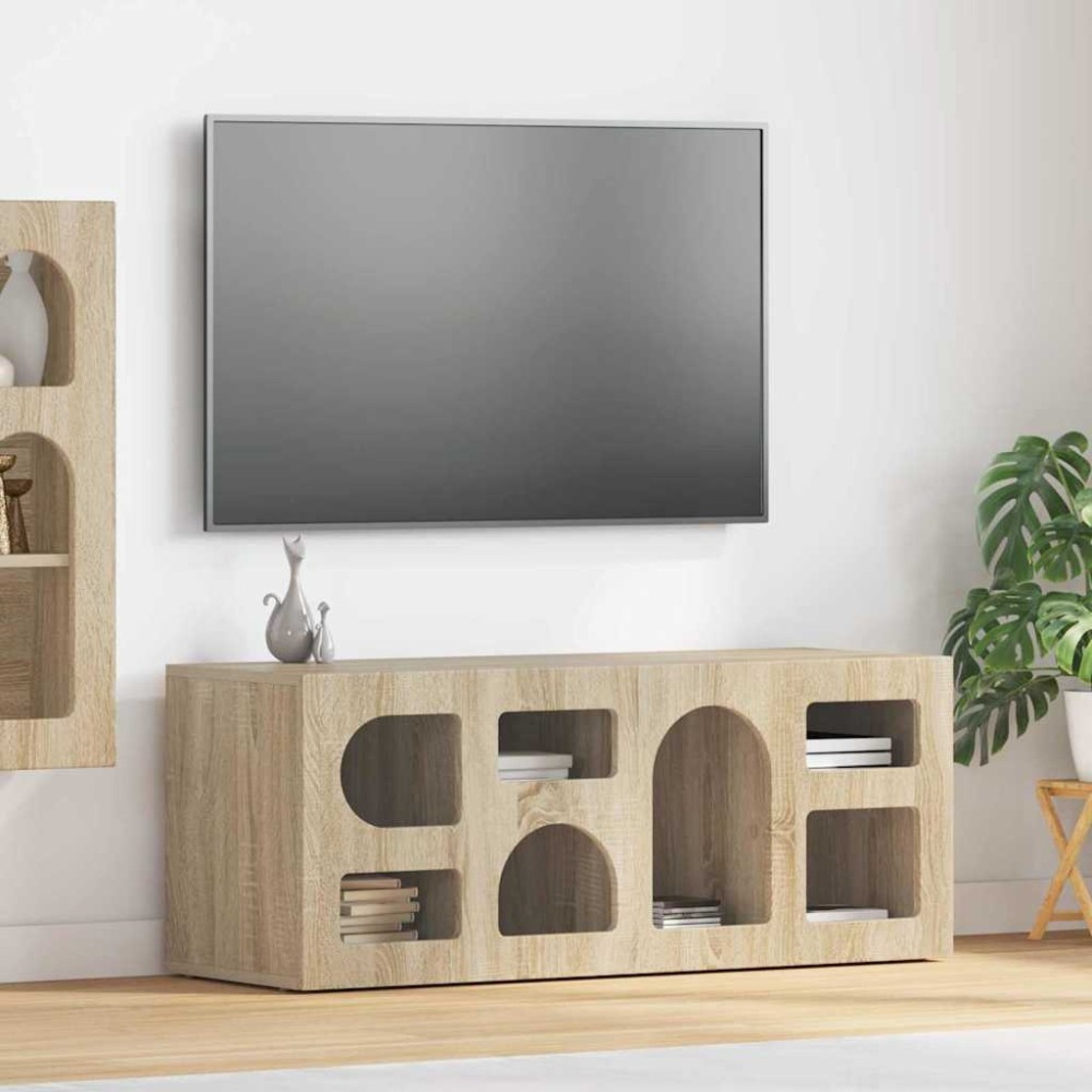 vidaXL Ντουλάπι TV ELST 100 x 35 x 40 εκ Δρύς Sonoma