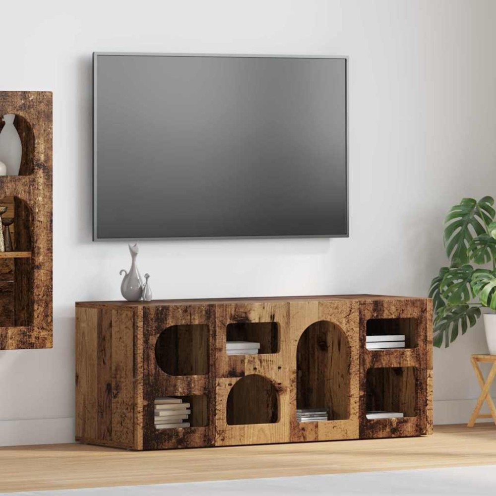 vidaXL Ντουλάπι TV ELST 100 x 35 x 40 εκ Παλιό ξύλο Επεξεργασμένο Ξύλο