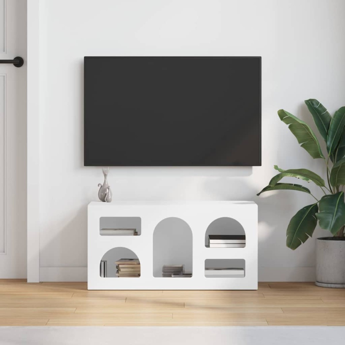 vidaXL Ντουλάπι TV ELST 80 x 35 x 40 εκ Λευκό Επεξεργασμένο Ξύλο
