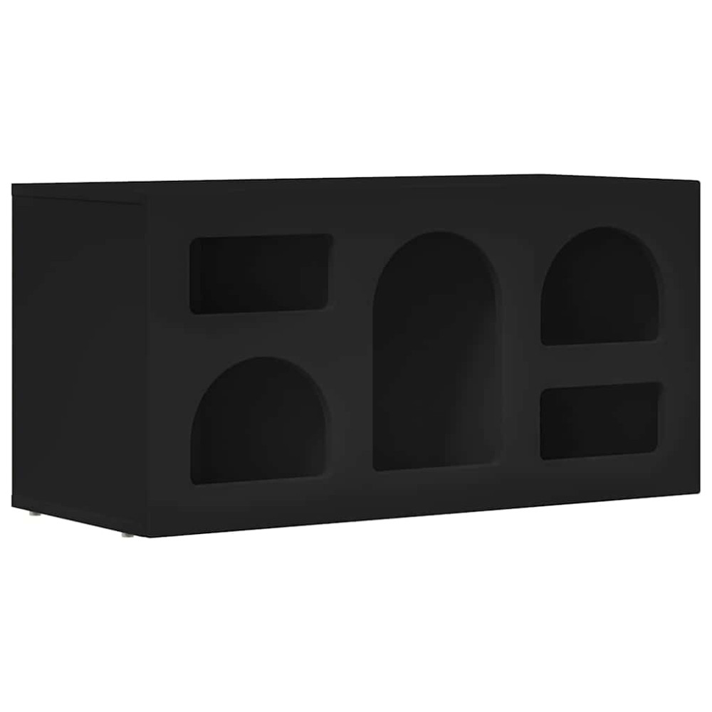 vidaXL Ντουλάπι TV ELST 80 x 35 x 40 εκ Μαύρο Επεξεργασμένο Ξύλο