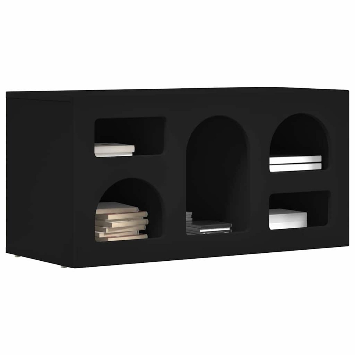 vidaXL Ντουλάπι TV ELST 80 x 35 x 40 εκ Μαύρο Επεξεργασμένο Ξύλο