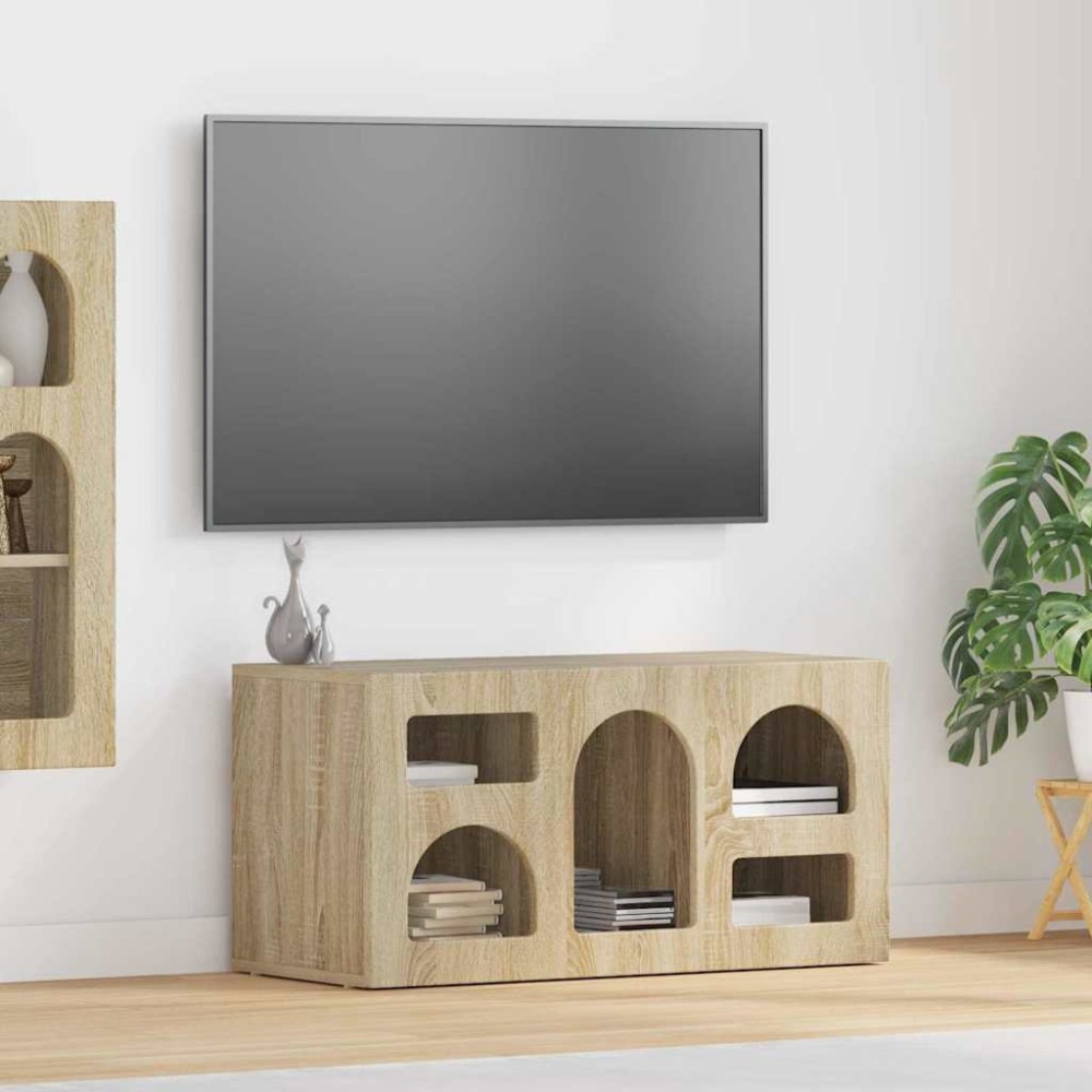 vidaXL Ντουλάπι TV ELST 80 x 35 x 40 εκ Δρύς Sonoma Επεξεργασμένο Ξύλο