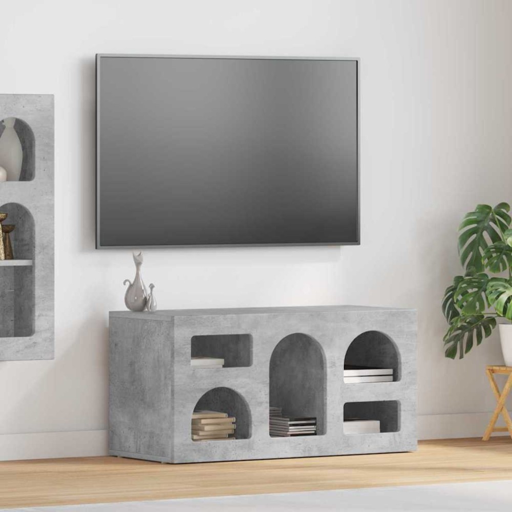 vidaXL Ντουλάπι TV ELST 80 x 35 x 40 εκ Σκυρόδεμα Γκρι