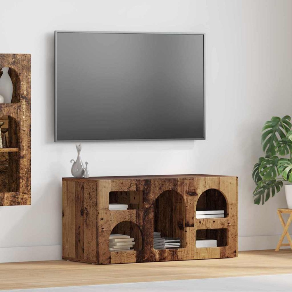 vidaXL Ντουλάπι TV ELST 80 x 35 x 40 εκ Παλιό ξύλο Επεξεργασμένο Ξύλο