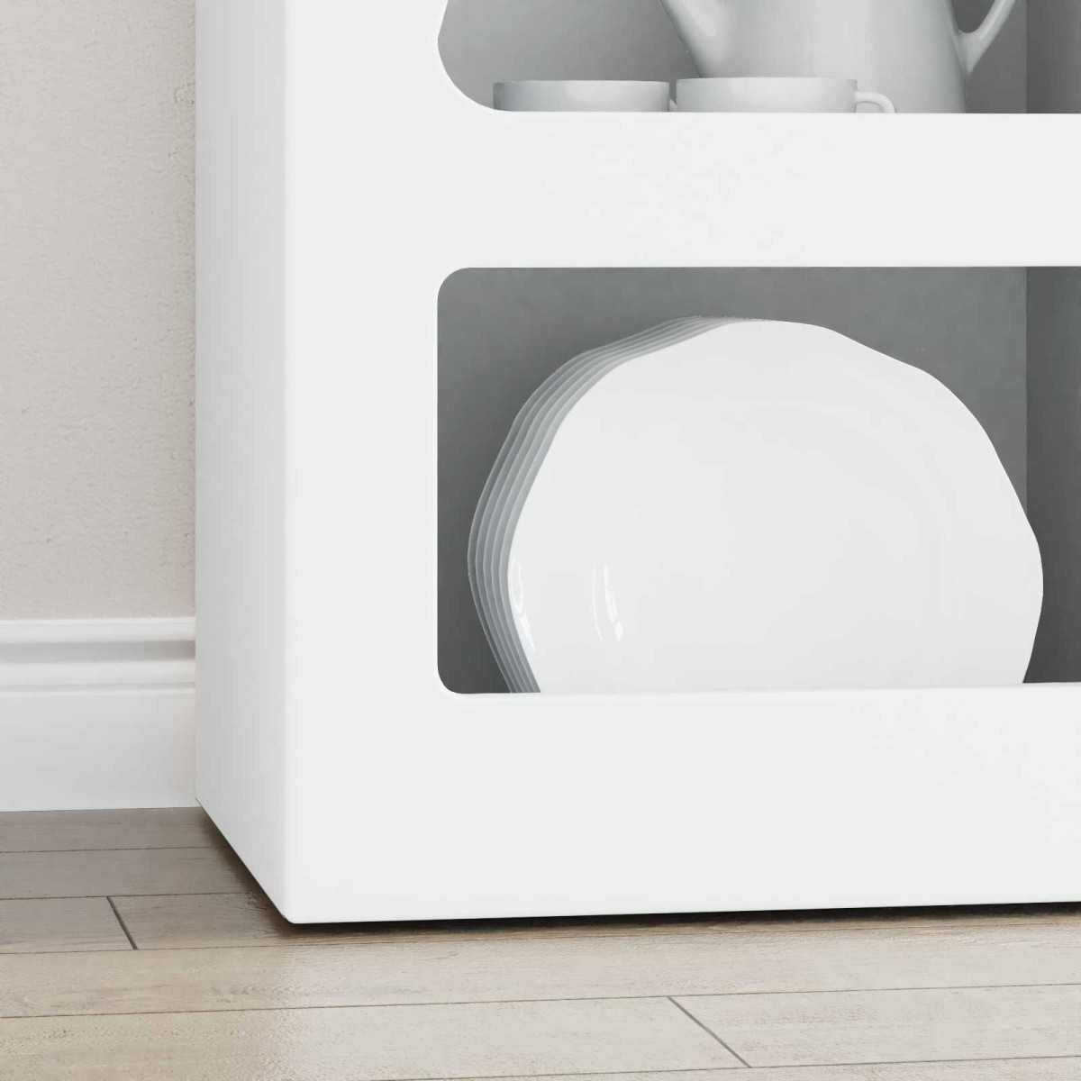 vidaXL Πλαϊνό γραφείο ELST Λευκό 40 x 35 x 100,5 εκ Επεξεργασμένο Ξύλο