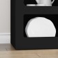 vidaXL Πλαϊνό γραφείο ELST Μαύρο 40 x 35 x 100,5 εκ Επεξεργασμένο Ξύλο