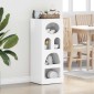 vidaXL Πλαϊνό γραφείο ELST Υψηλής γυαλάδας λευκό 40 x 35 x 100,5 εκ
