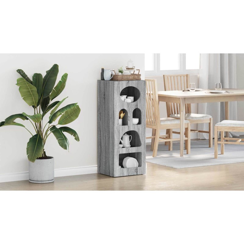 vidaXL Πλαϊνό γραφείο ELST Γκρίζο Σονομα 40 x 35 x 100,5 εκ