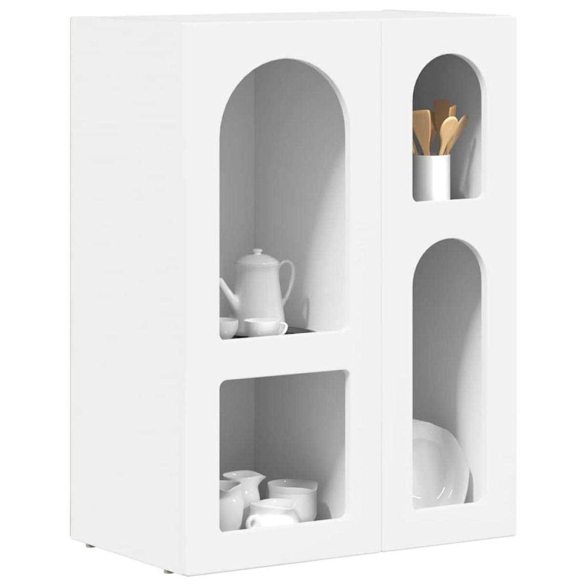 vidaXL Πλαϊνό γραφείο ELST Λευκό 59 x 35 x 80.5 εκ. Επεξεργασμένο Ξύλο