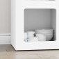 vidaXL Πλαϊνό γραφείο ELST Λευκό 59 x 35 x 80.5 εκ. Επεξεργασμένο Ξύλο