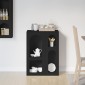 vidaXL Πλαϊνό γραφείο ELST Μαύρο 59 x 35 x 80.5 εκ. Επεξεργασμένο Ξύλο