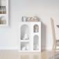 vidaXL Πλαϊνό γραφείο ELST Υψηλής γυαλάδας λευκό 59 x 35 x 80.5 εκ.