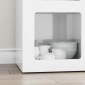vidaXL Πλαϊνό γραφείο ELST Υψηλής γυαλάδας λευκό 59 x 35 x 80.5 εκ.