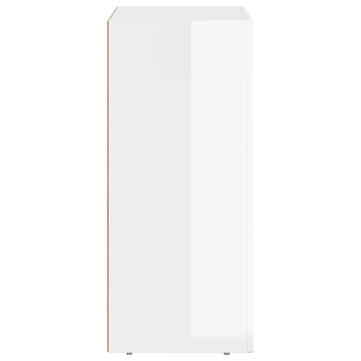 vidaXL Πλαϊνό γραφείο ELST Υψηλής γυαλάδας λευκό 59 x 35 x 80.5 εκ.
