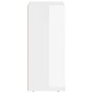 vidaXL Πλαϊνό γραφείο ELST Υψηλής γυαλάδας λευκό 59 x 35 x 80.5 εκ.