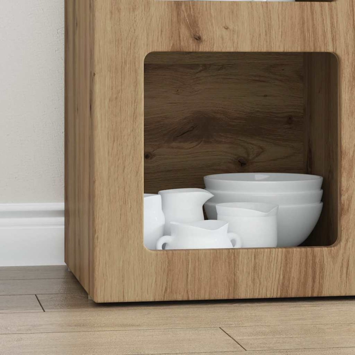 vidaXL Πλαϊνό γραφείο ELST Artisan Oak 59 x 35 x 80.5 εκ.