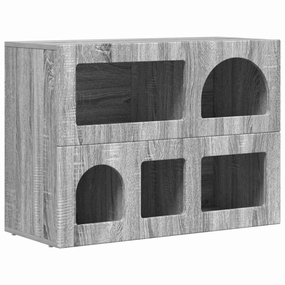 vidaXL Πλαϊνό γραφείο ELST Γκρίζο Σονομα 80.5 x 35 x 59 εκ.