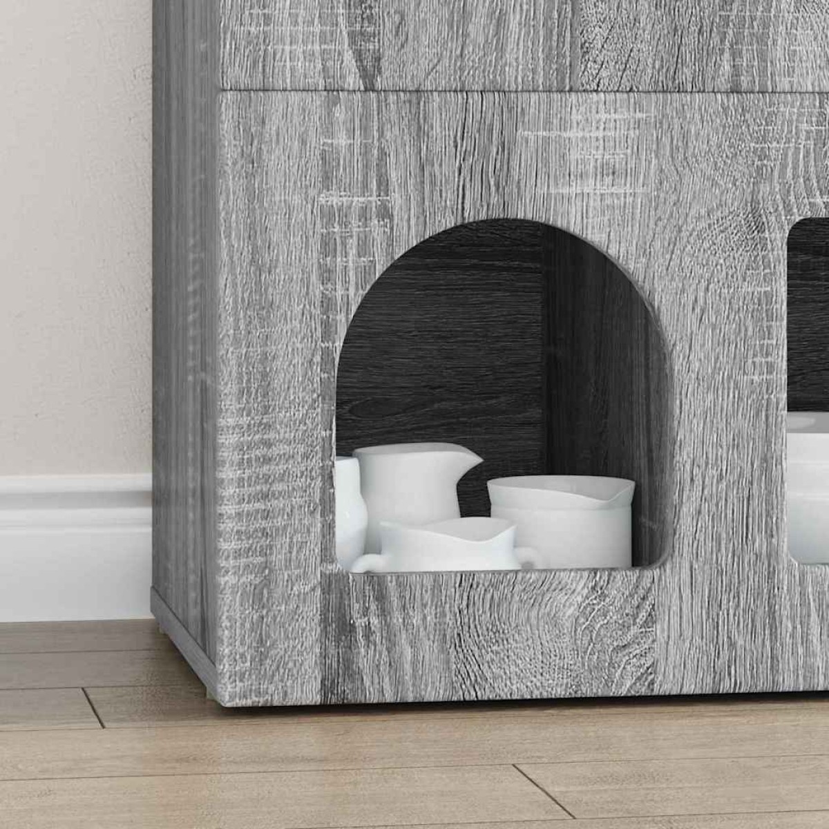 vidaXL Πλαϊνό γραφείο ELST Γκρίζο Σονομα 80.5 x 35 x 59 εκ.