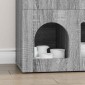 vidaXL Πλαϊνό γραφείο ELST Γκρίζο Σονομα 80.5 x 35 x 59 εκ.
