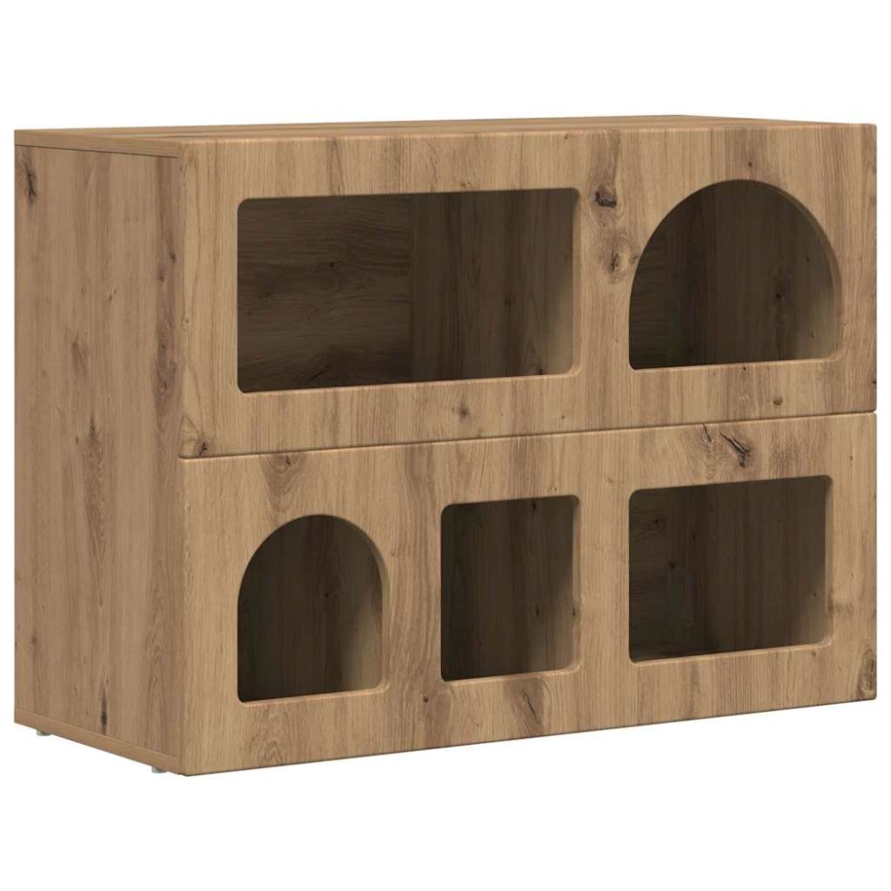 vidaXL Πλαϊνό γραφείο ELST Artisan Oak 80.5 x 35 x 59 εκ.