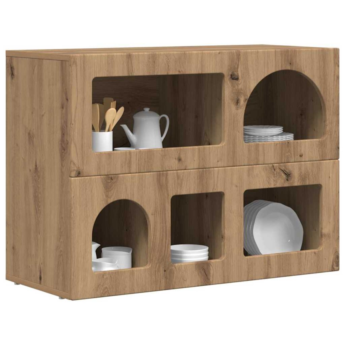 vidaXL Πλαϊνό γραφείο ELST Artisan Oak 80.5 x 35 x 59 εκ.