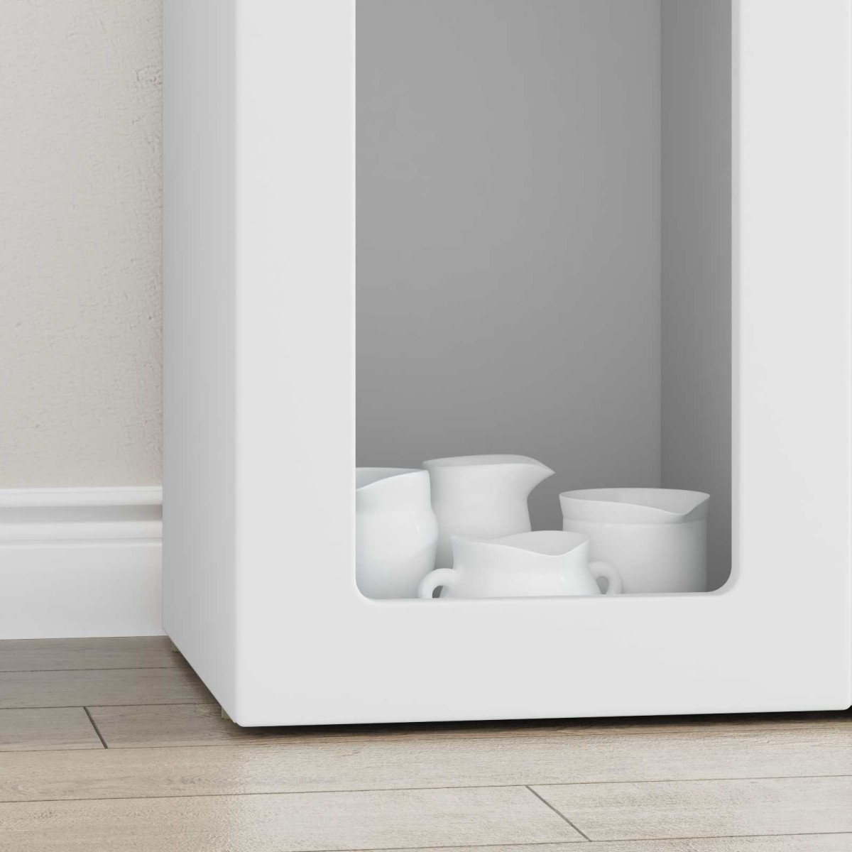 vidaXL Πλαϊνό γραφείο ELST Λευκό 59 x 35 x 100,5 εκ Επεξεργασμένο Ξύλο
