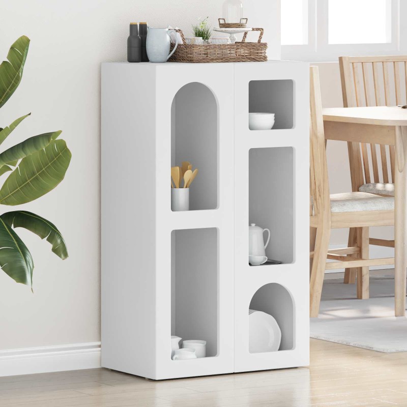 vidaXL Πλαϊνό γραφείο ELST Λευκό 59 x 35 x 100,5 εκ Επεξεργασμένο Ξύλο