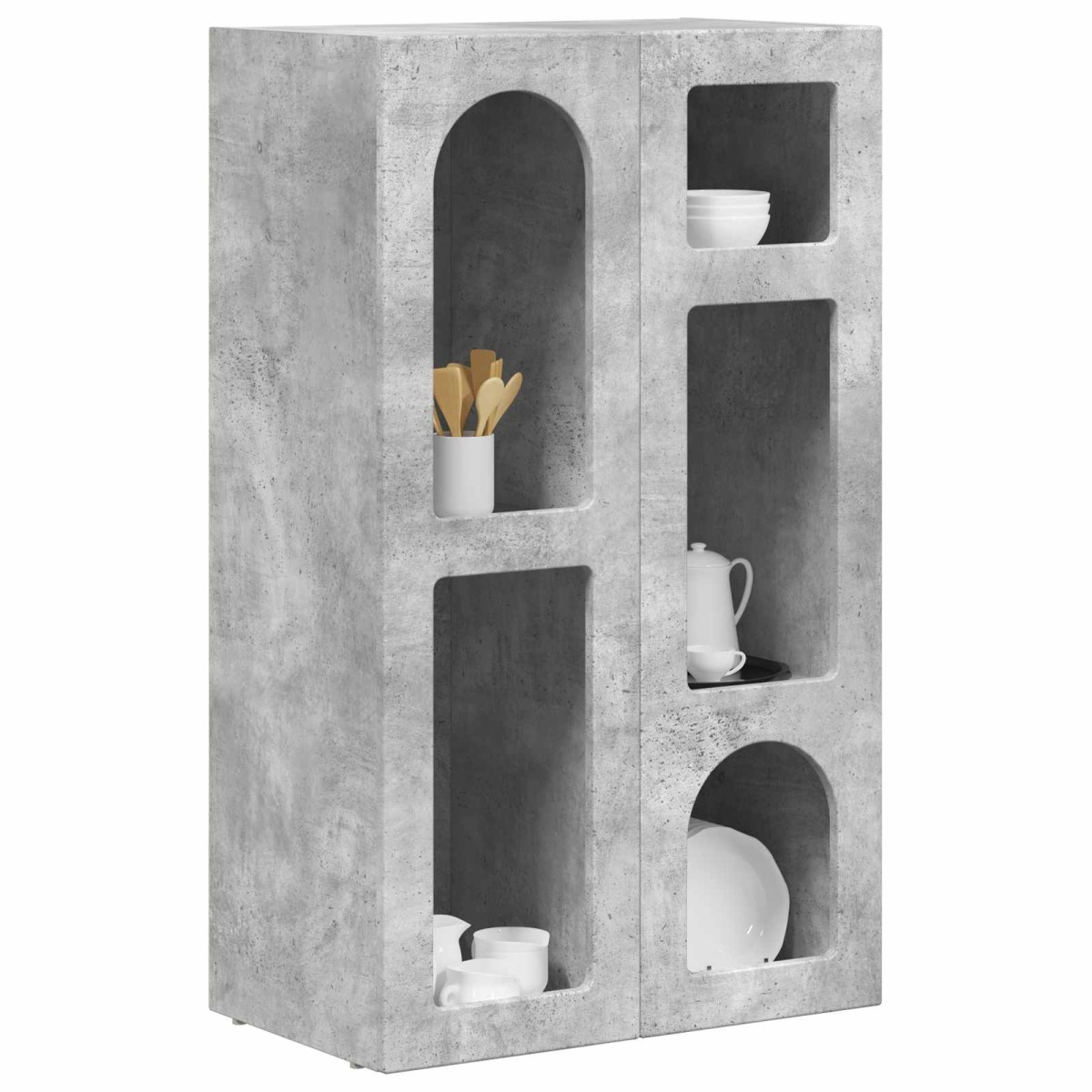 vidaXL Πλαϊνό γραφείο ELST Σκυρόδεμα Γκρι 59 x 35 x 100,5 εκ