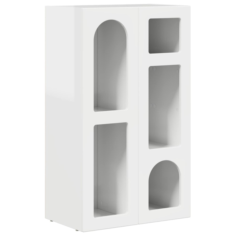vidaXL Πλαϊνό γραφείο ELST Υψηλής γυαλάδας λευκό 59 x 35 x 100,5 εκ